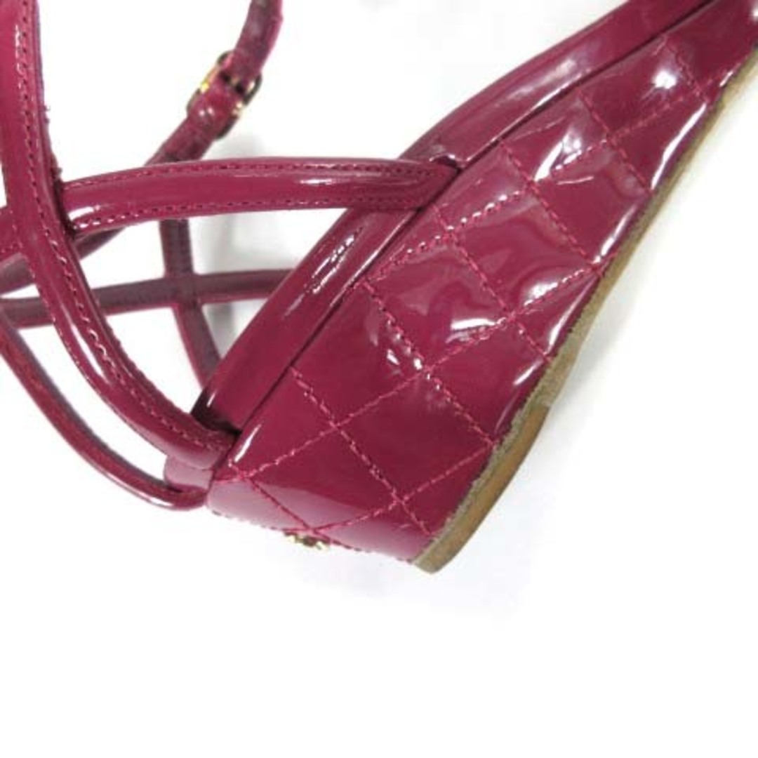CHANEL(シャネル)のシャネル サンダル シューズ パテント ココマーク アンクルストラップ 36.5 レディースの靴/シューズ(サンダル)の商品写真