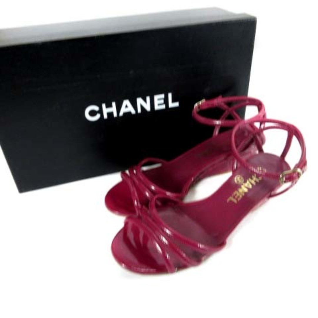 CHANEL(シャネル)のシャネル サンダル シューズ パテント ココマーク アンクルストラップ 36.5 レディースの靴/シューズ(サンダル)の商品写真