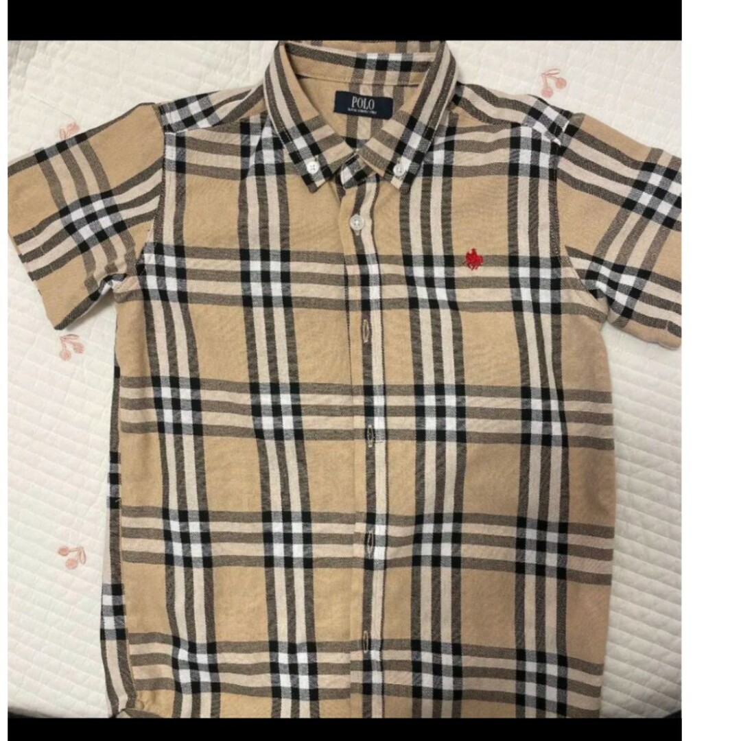 バースデイ(バースデイ)のポロ　POLO　半袖チェックシャツ キッズ/ベビー/マタニティのキッズ服男の子用(90cm~)(Tシャツ/カットソー)の商品写真