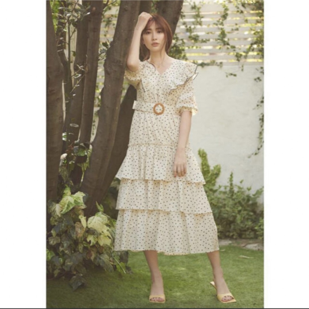 ブランド購入サイト Herlipto Miracle Dress Dot Belted Wave ワンピース