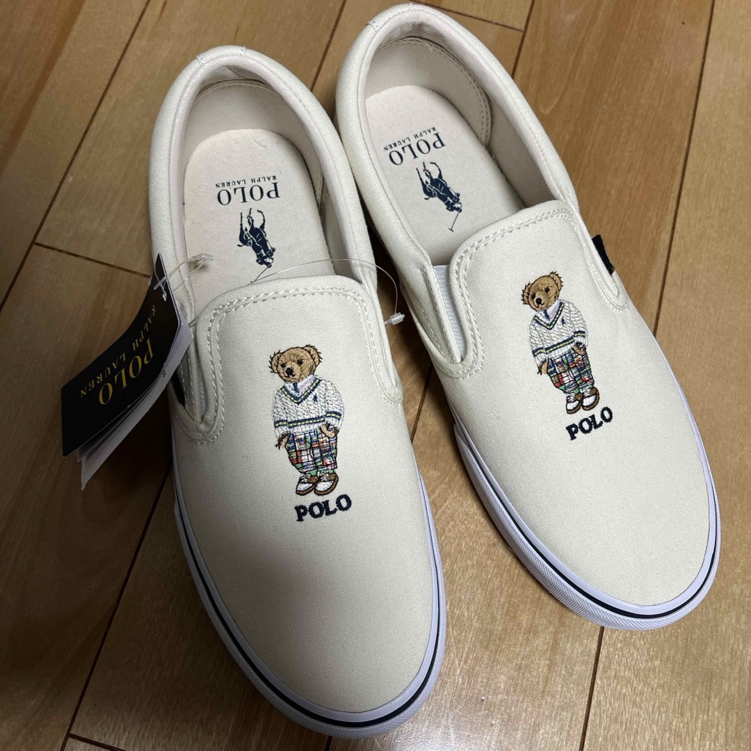 POLO RALPH LAUREN(ポロラルフローレン)のラルフローレン　新品　Ralph Lauren スリッポン　スニーカー　ポロベア メンズの靴/シューズ(スリッポン/モカシン)の商品写真