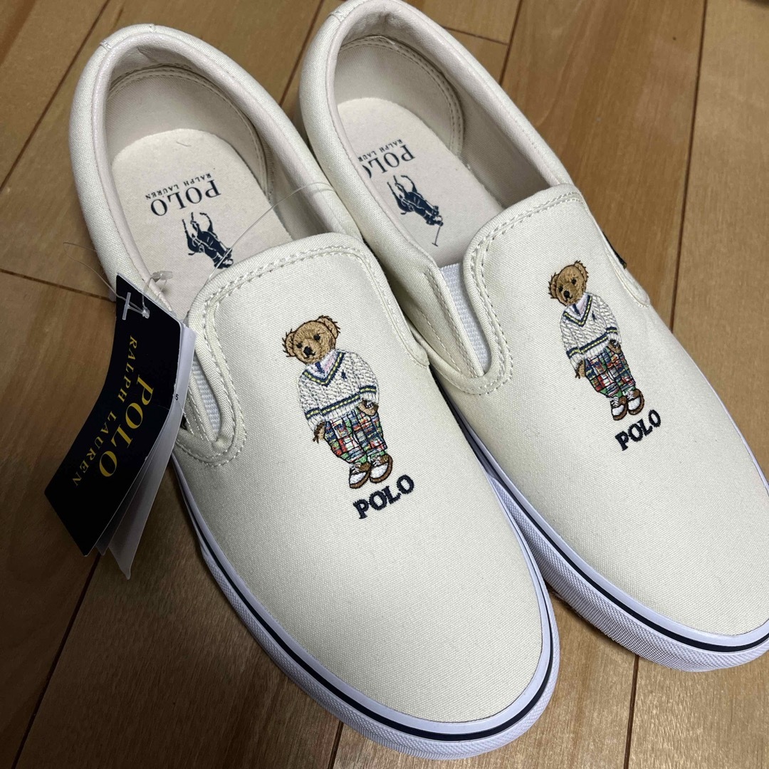 POLO RALPH LAUREN(ポロラルフローレン)のラルフローレン　新品　Ralph Lauren スリッポン　スニーカー　ポロベア メンズの靴/シューズ(スリッポン/モカシン)の商品写真