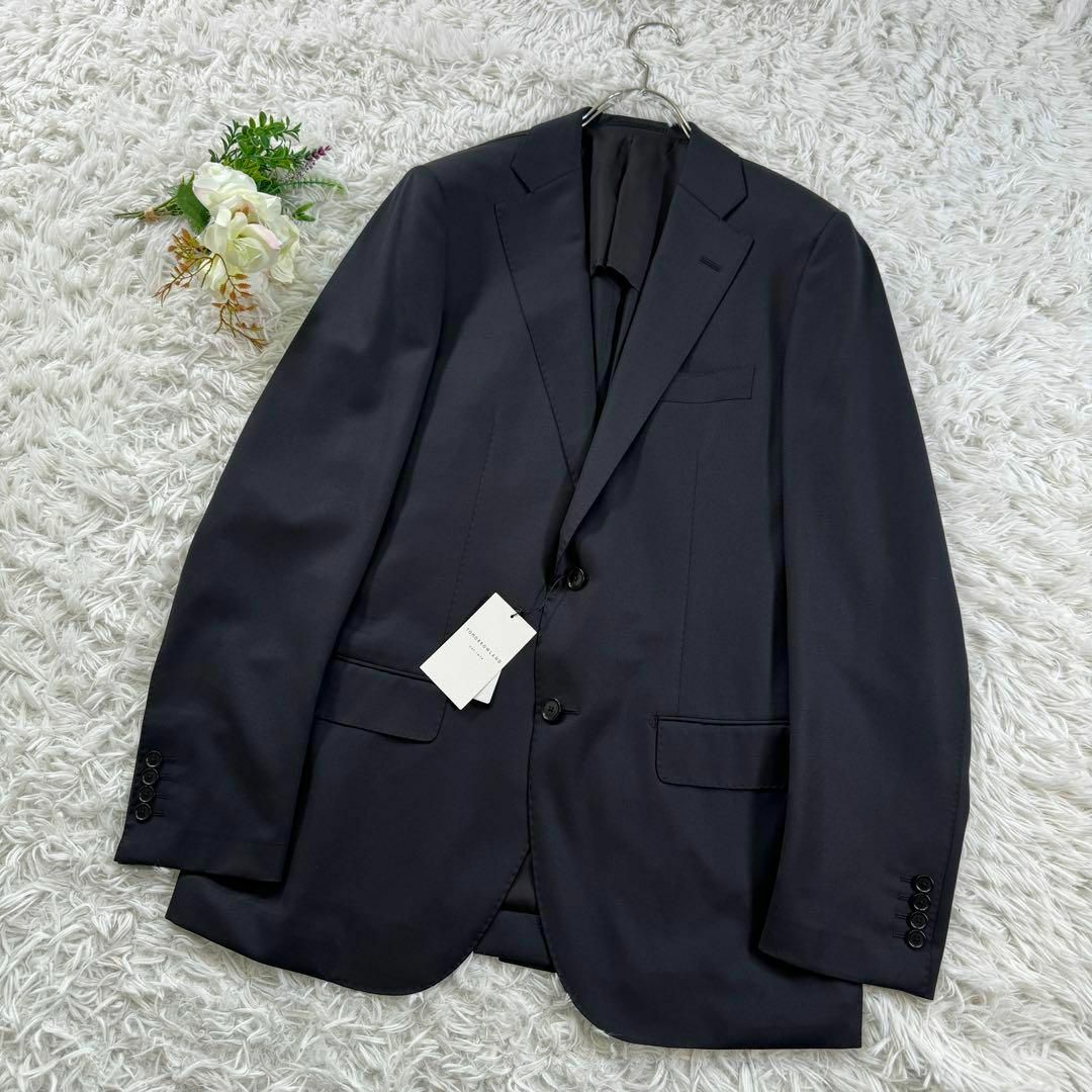 TOMORROWLAND(トゥモローランド)の未使用 入手困難 トゥモローランド ブラックスーツ XXL 背抜き ゼニア 高級 メンズのスーツ(セットアップ)の商品写真