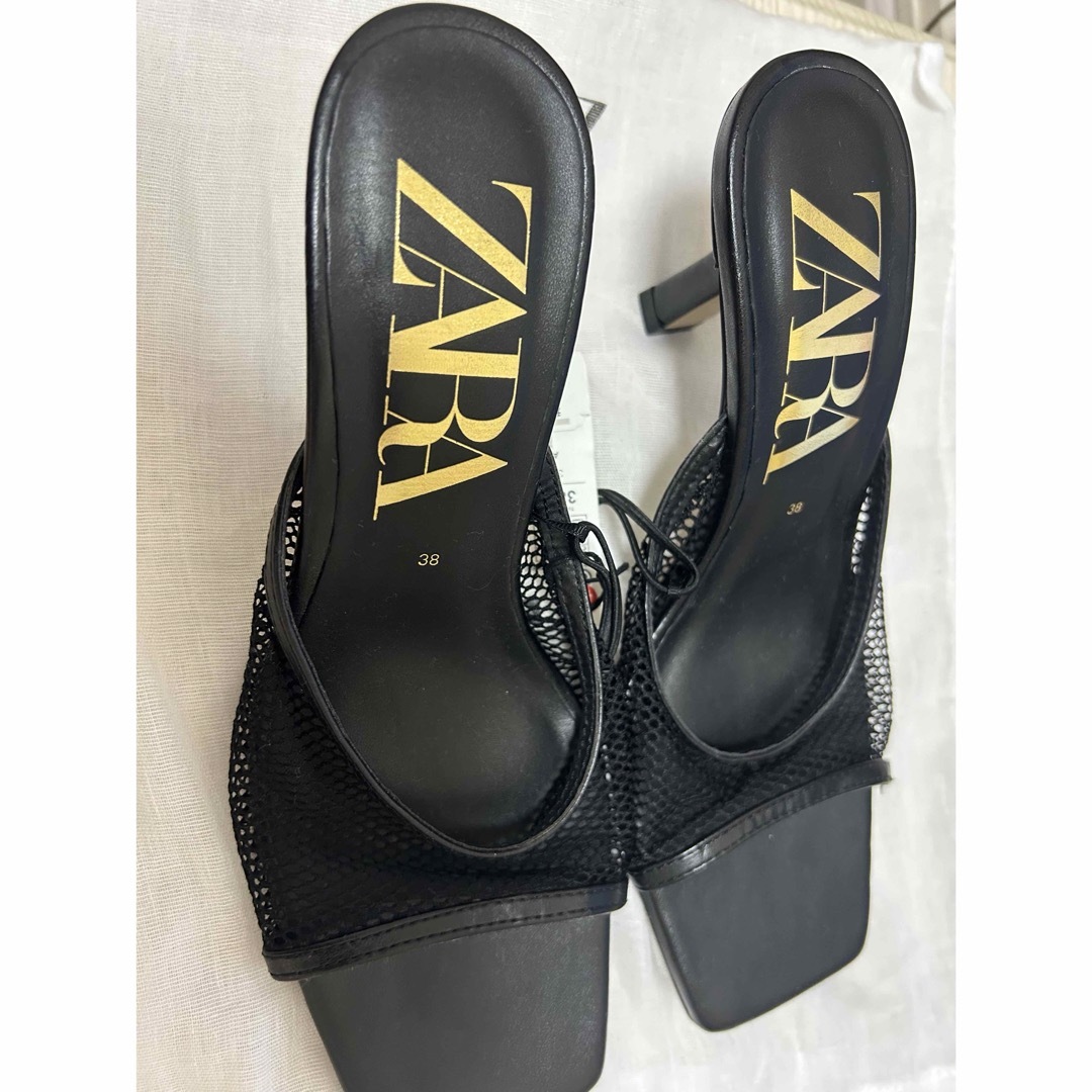 ZARA(ザラ)のZARA 完売品 ハイヒールメッシュサンダル 38サイズ(24.5cm) レディースの靴/シューズ(サンダル)の商品写真