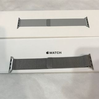 【純正】Apple Watch バンド 41mm シルバー ミラネーゼループ (金属ベルト)