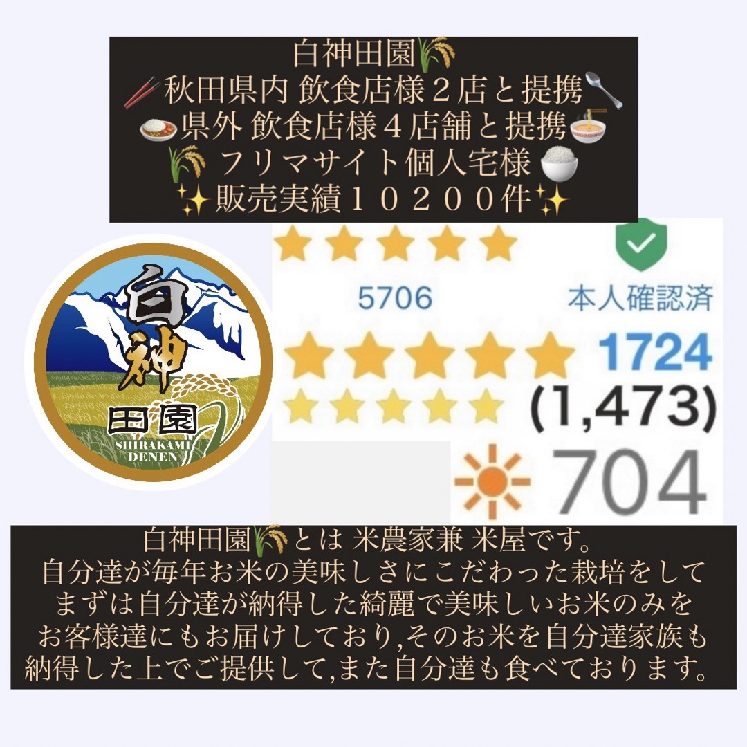 令和５年産 秋田県産 【特別栽培米】 あきたこまち３kg 無洗米も対応 食品/飲料/酒の食品(米/穀物)の商品写真