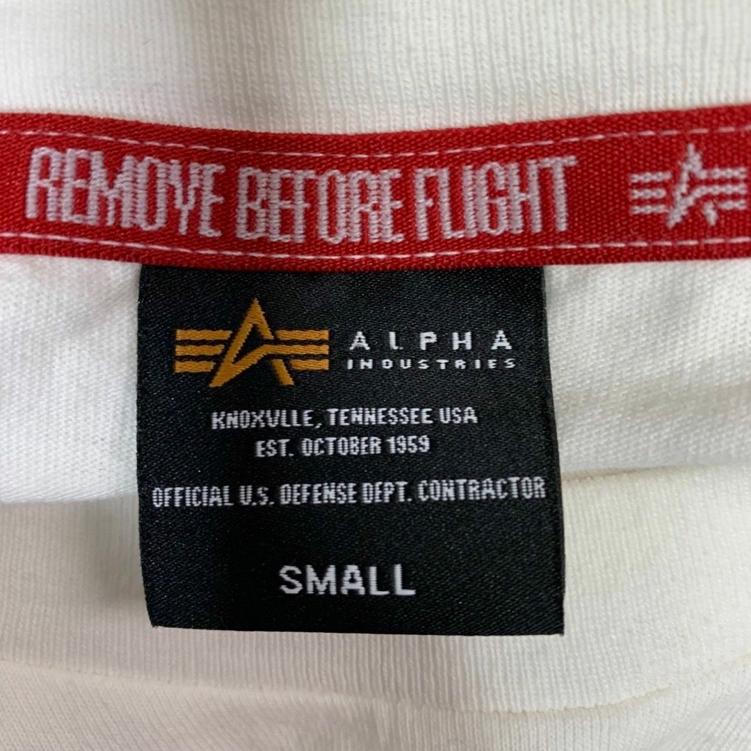 ALPHA INDUSTRIES(アルファインダストリーズ)のアルファ インダストリーズ Tシャツ S 白 ホワイト ロゴ プリント 半袖 メンズのトップス(Tシャツ/カットソー(半袖/袖なし))の商品写真