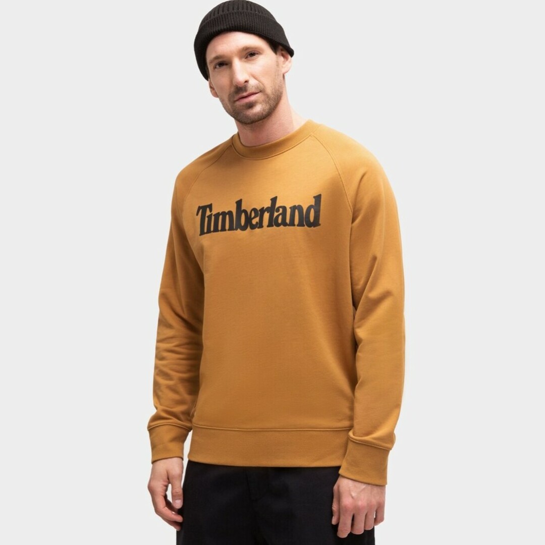 Timberland(ティンバーランド)の新品 ティンバーランド ロゴクルーネック スウェットシャツ マスタード XL メンズのトップス(スウェット)の商品写真