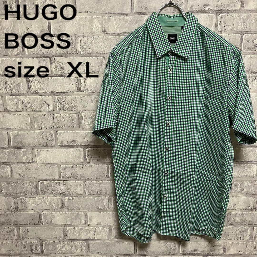 HUGO BOSS(ヒューゴボス)の人気【HUGOBOSS】ヒューゴボス 半袖チェックシャツ お洒落 メンズのトップス(シャツ)の商品写真