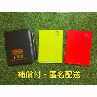 【未使用新品】 サッカー FIFA レフェリー 審判 警告カード 手帳 ワッペン(記念品/関連グッズ)