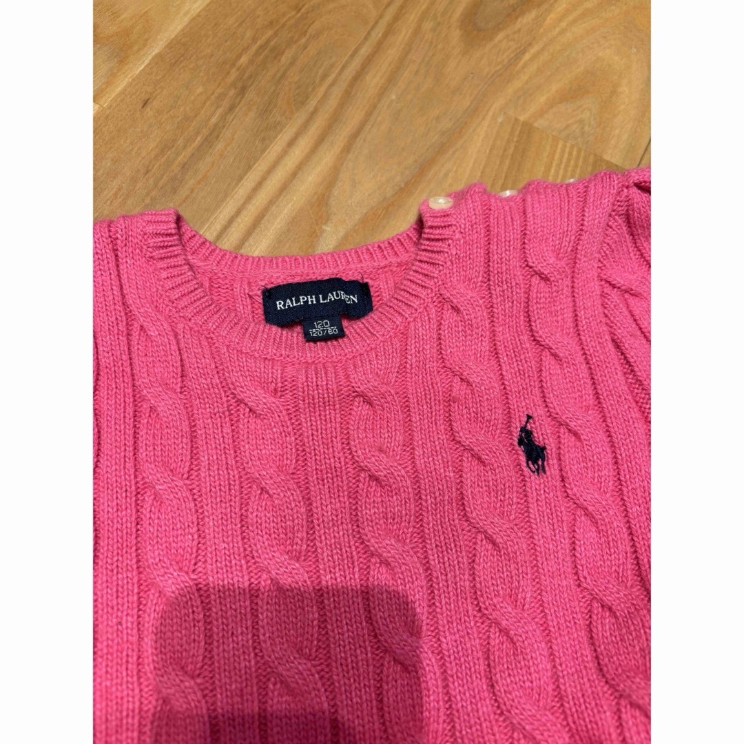 Ralph Lauren(ラルフローレン)のラルフローレン ニットワンピース 120cm キッズ/ベビー/マタニティのキッズ服女の子用(90cm~)(ワンピース)の商品写真