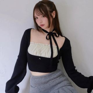 バブルス(Bubbles)のandmary  Mew frill tops(ニット/セーター)