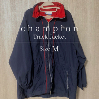 チャンピオン(Champion)の【超美品】【春服】チャンピオン 刺繡 ナイロンジャケット ヴィンテージ 古着 M(ナイロンジャケット)