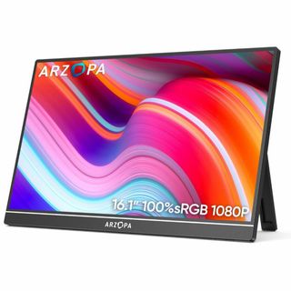 ARZOPA モバイルモニター 16.1インチ 100％ sRGB広色域 ポータ(ディスプレイ)