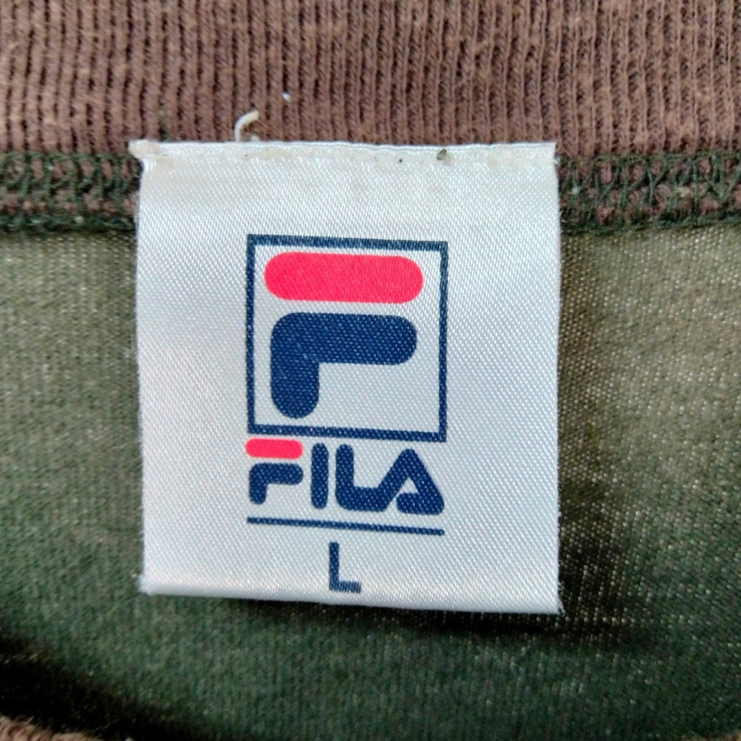 FILA(フィラ)のY2K 2000s FILA ナード系　tシャツ  アースカラー　古着　ゆるダボ メンズのトップス(Tシャツ/カットソー(半袖/袖なし))の商品写真