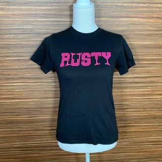 ラスティ(RUSTY)のRUSTY ラスティ Tシャツ 140cm 黒 ブラック ロゴ 半袖 プリント(Tシャツ/カットソー)