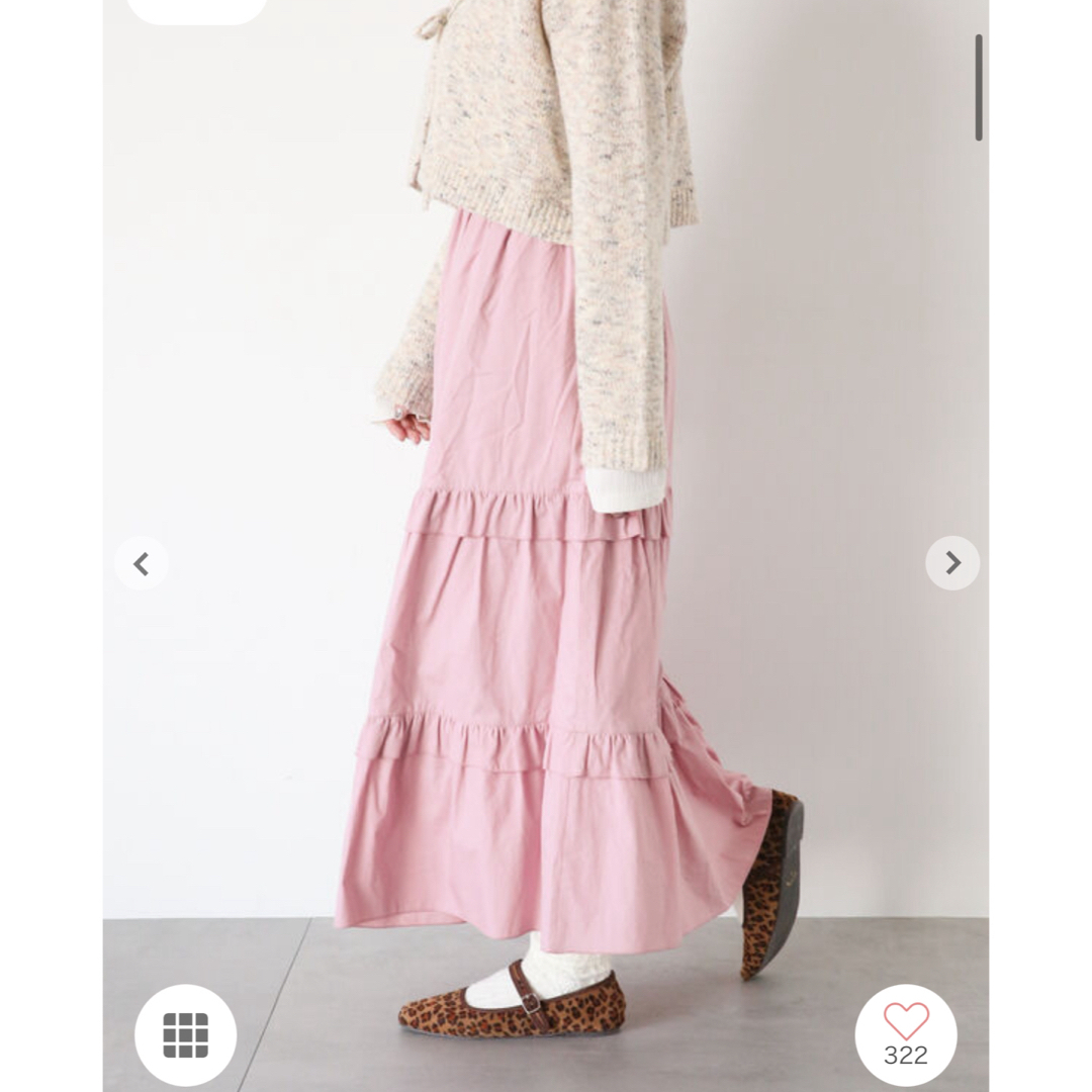 ehka sopo(エヘカソポ)のehka sopo ティアードギャザースカート　春色　ピンク　サマンサモスモス レディースのスカート(ロングスカート)の商品写真