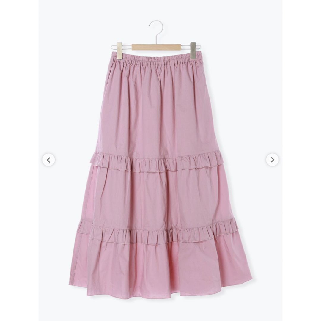 ehka sopo(エヘカソポ)のehka sopo ティアードギャザースカート　春色　ピンク　サマンサモスモス レディースのスカート(ロングスカート)の商品写真