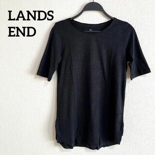 ランズエンド(LANDS’END)の新品　未使用　LANDS END ランズエンド　Tシャツ　半袖　黒　ブラック(Tシャツ(半袖/袖なし))