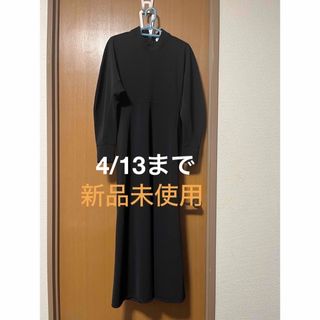 ユナイテッドアローズグリーンレーベルリラクシング(UNITED ARROWS green label relaxing)の4/13まで新品未使用ユナイテッドアローズ　ジョーゼットフォルムワンピース(ロングワンピース/マキシワンピース)