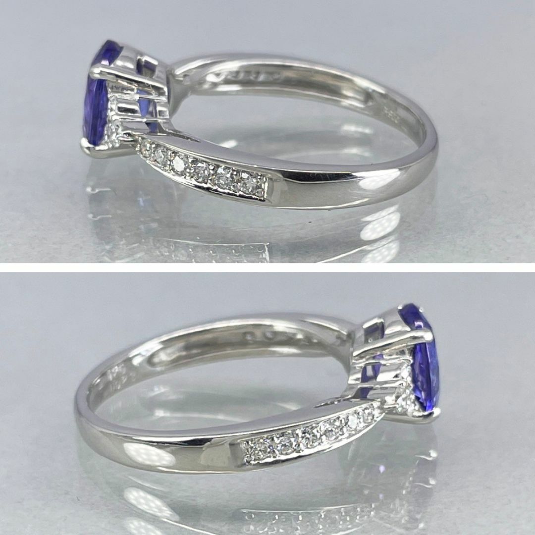 PT900 天然タンザナイト 1.26ct 天然ダイヤモンド 0.23ct レディースのアクセサリー(リング(指輪))の商品写真