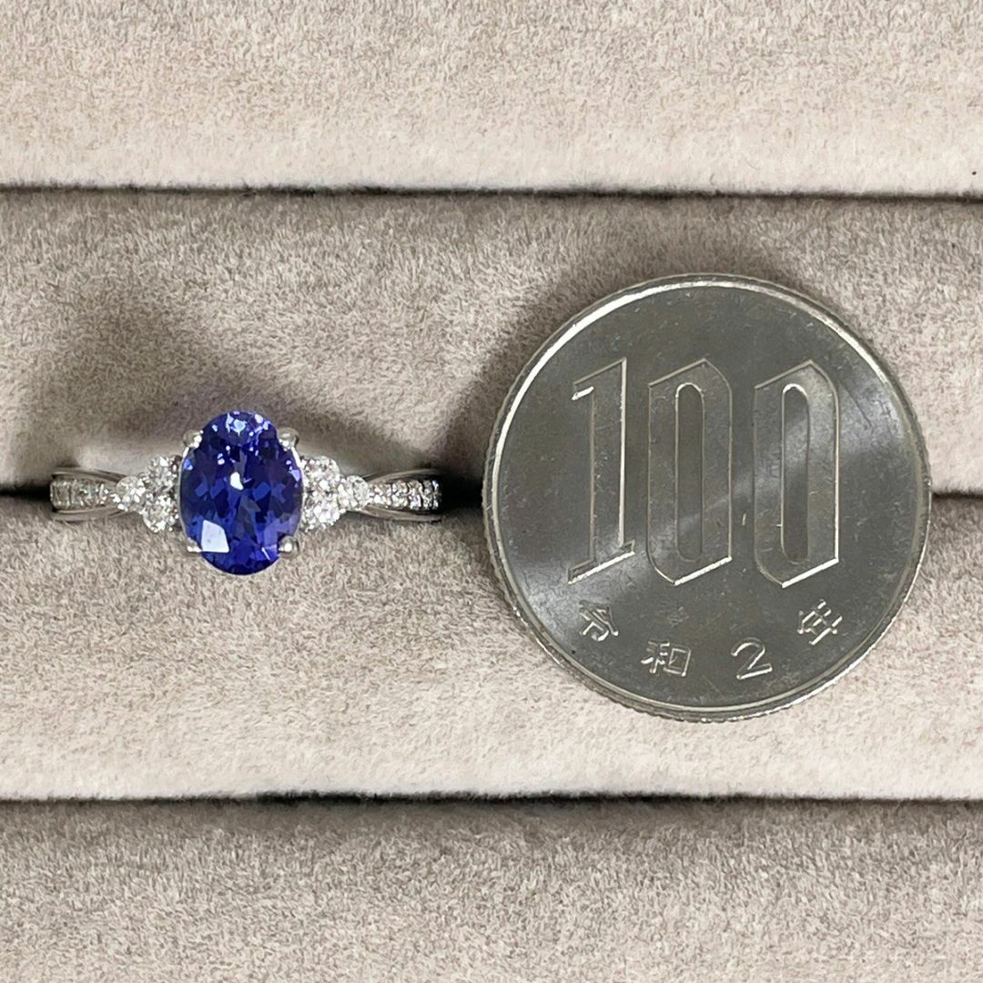 PT900 天然タンザナイト 1.26ct 天然ダイヤモンド 0.23ct レディースのアクセサリー(リング(指輪))の商品写真