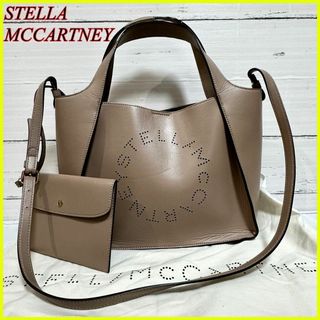 ステラマッカートニー(Stella McCartney)の美品✨ステラマッカートニー トートバッグ 2way サークルロゴ ポーチ グレー(トートバッグ)