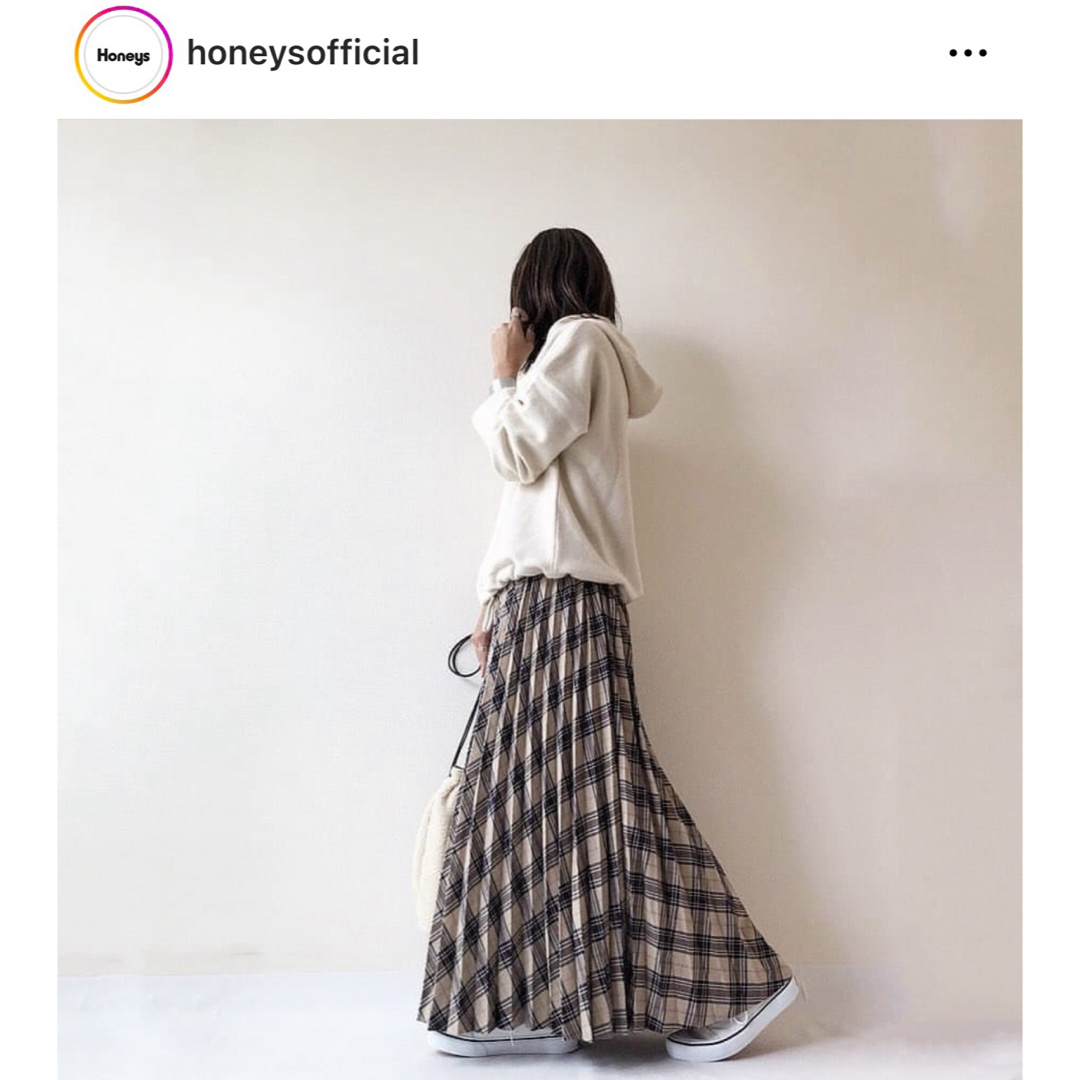 HONEYS(ハニーズ)のチェックプリーツスカート レディースのスカート(ロングスカート)の商品写真