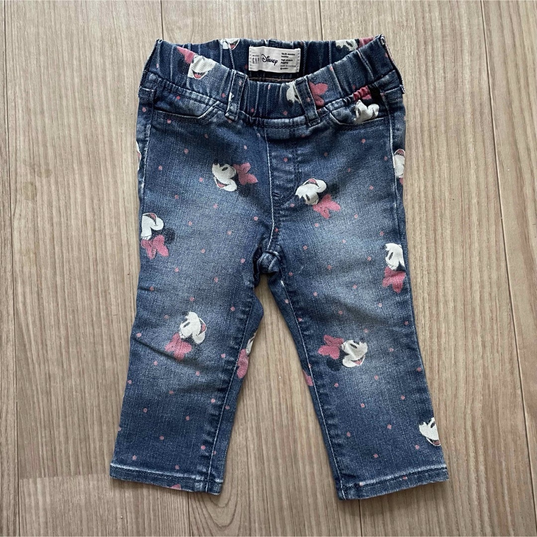 babyGAP(ベビーギャップ)のgap ベビー18〜24month ミニーちゃんデニム　バースデイ キッズ/ベビー/マタニティのベビー服(~85cm)(パンツ)の商品写真