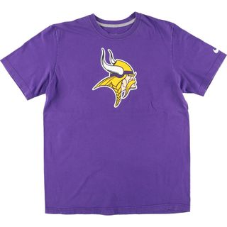 ナイキ(NIKE)の古着 ナイキ NIKE NFL MINNESOTA VIKINGS ミネソタバイキングス ナンバリング スポーツプリントTシャツ メンズL /eaa425343(Tシャツ/カットソー(半袖/袖なし))