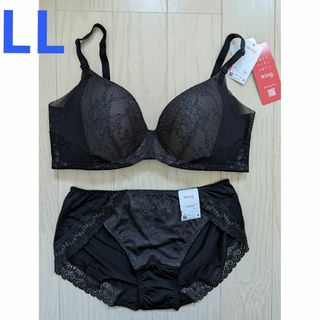 ＬＬ★Ｗｉｎｇ★シンクロブラ★ノンワイヤーブラジャーショーツセット★新品