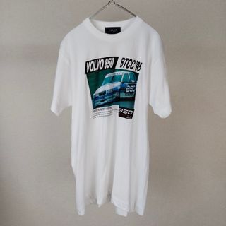 ヴィンテージ(VINTAGE)の90s VOLVO 企業ロゴ　tシャツ  企業tシャツ  車tシャツ  ナード系(Tシャツ/カットソー(半袖/袖なし))