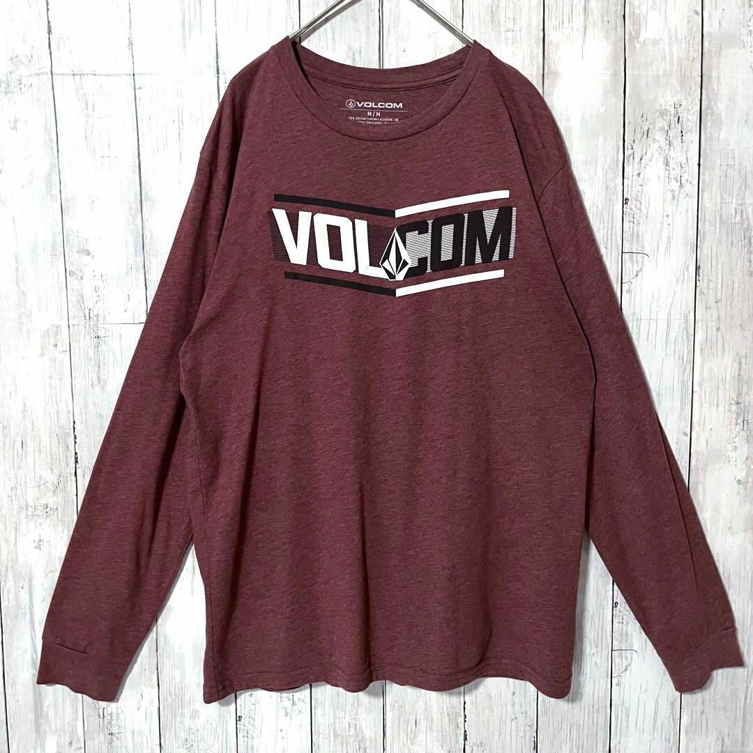 volcom(ボルコム)のアメリカ古着　VOLCOMボルコム　長袖プリントTシャツ　サイズM ユニセックス メンズのトップス(Tシャツ/カットソー(半袖/袖なし))の商品写真