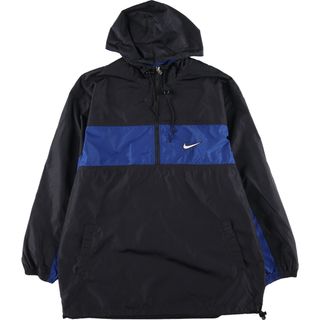 ナイキ(NIKE)の古着 90年代 ナイキ NIKE バックロゴ ハーフジップ ナイロンパーカー メンズL ヴィンテージ /eaa426972(ナイロンジャケット)