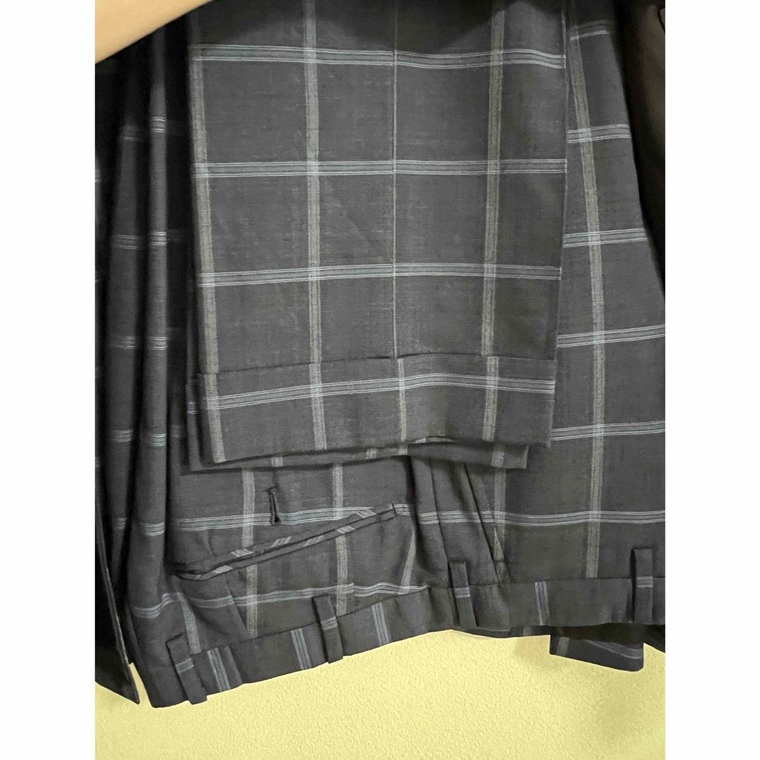 BURBERRY BLACK LABEL(バーバリーブラックレーベル)の激レア バーバリーブラックレーベル セットアップ スーツ ネイビーチェック S メンズのスーツ(セットアップ)の商品写真