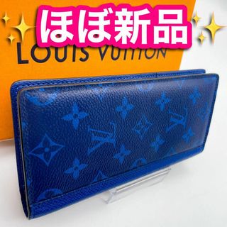 ルイヴィトン(LOUIS VUITTON)の✨未使用展示　新型✨　ルイヴィトン　タイガラマ　ポルトフォイユ　ブラザ　コバルト(財布)