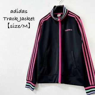 アディダス(adidas)の美品★adidas/アディダス★ジャージ/トラック〜★ブラック/黒×ピンク★M(その他)