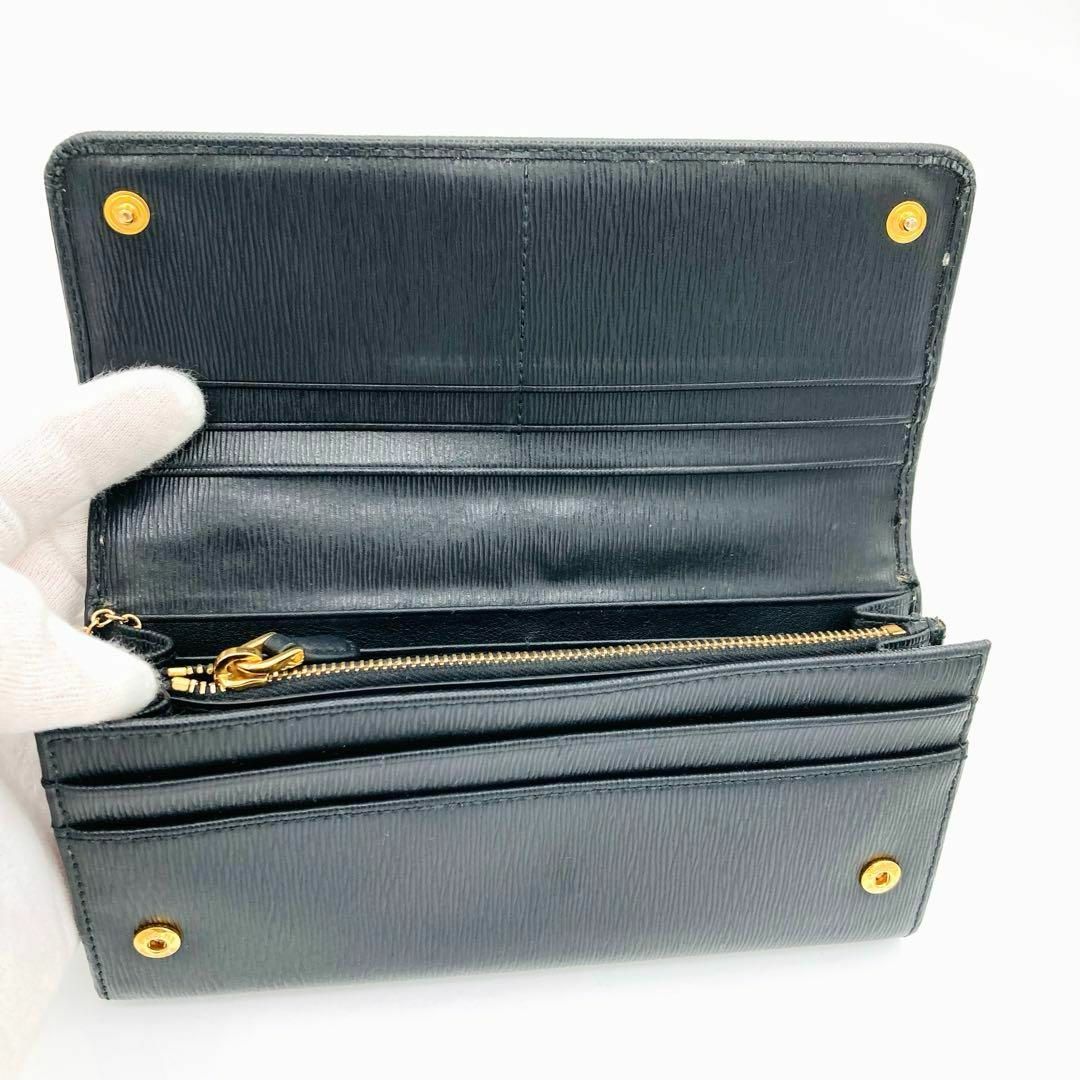 PRADA プラダ 長財布 ブラック 品薄 希少 人気 サフィアーノ PRADA プラダ 長財布 ブラック 品薄 希少 人気 サフィアーノ