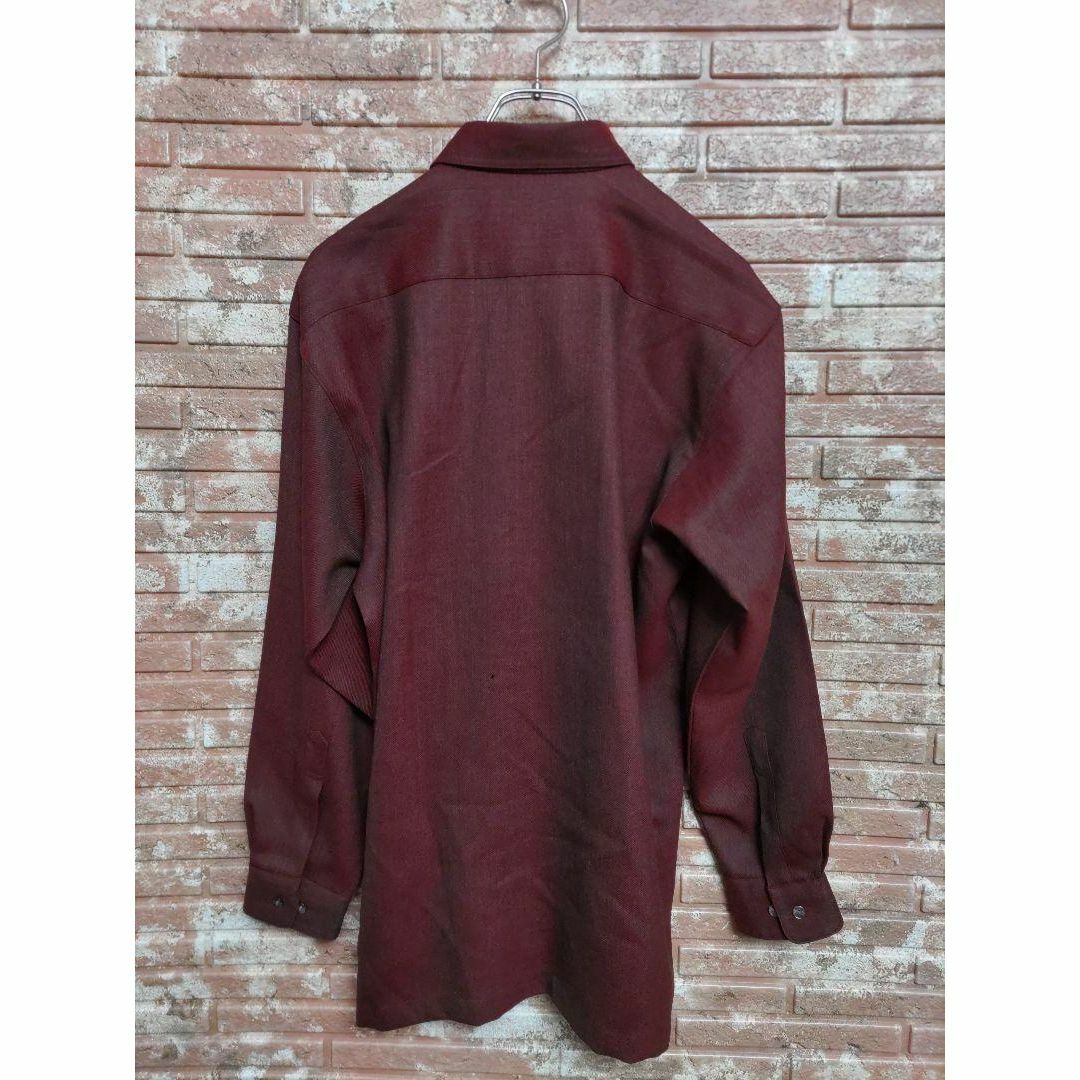 LYLE&SCOTT(ライルアンドスコット)のCLUB L/S ライル&スコット ウール100％ 長袖シャツ 赤M メンズのトップス(シャツ)の商品写真