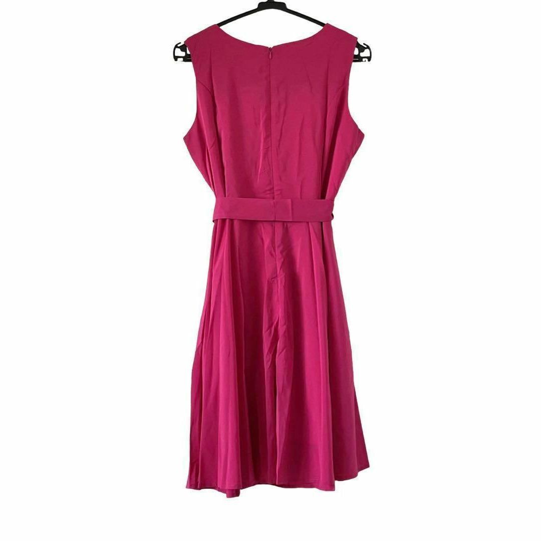 新品 ロングワンピース ドレス  ノースリーブ  ピンク L レディースのワンピース(ロングワンピース/マキシワンピース)の商品写真