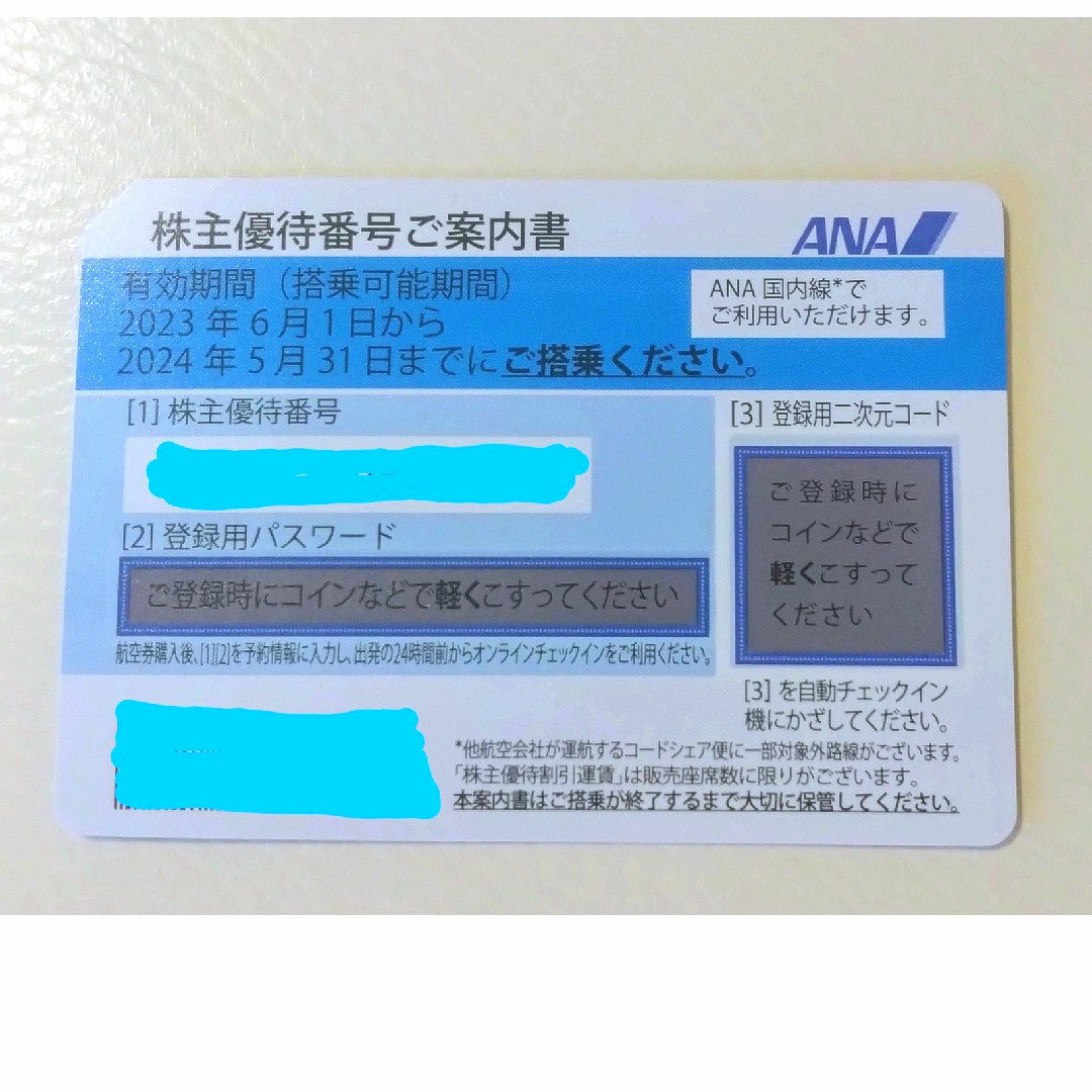 ANA(全日本空輸)(エーエヌエー(ゼンニッポンクウユ))のANA 株主優待券　１枚 チケットの優待券/割引券(その他)の商品写真