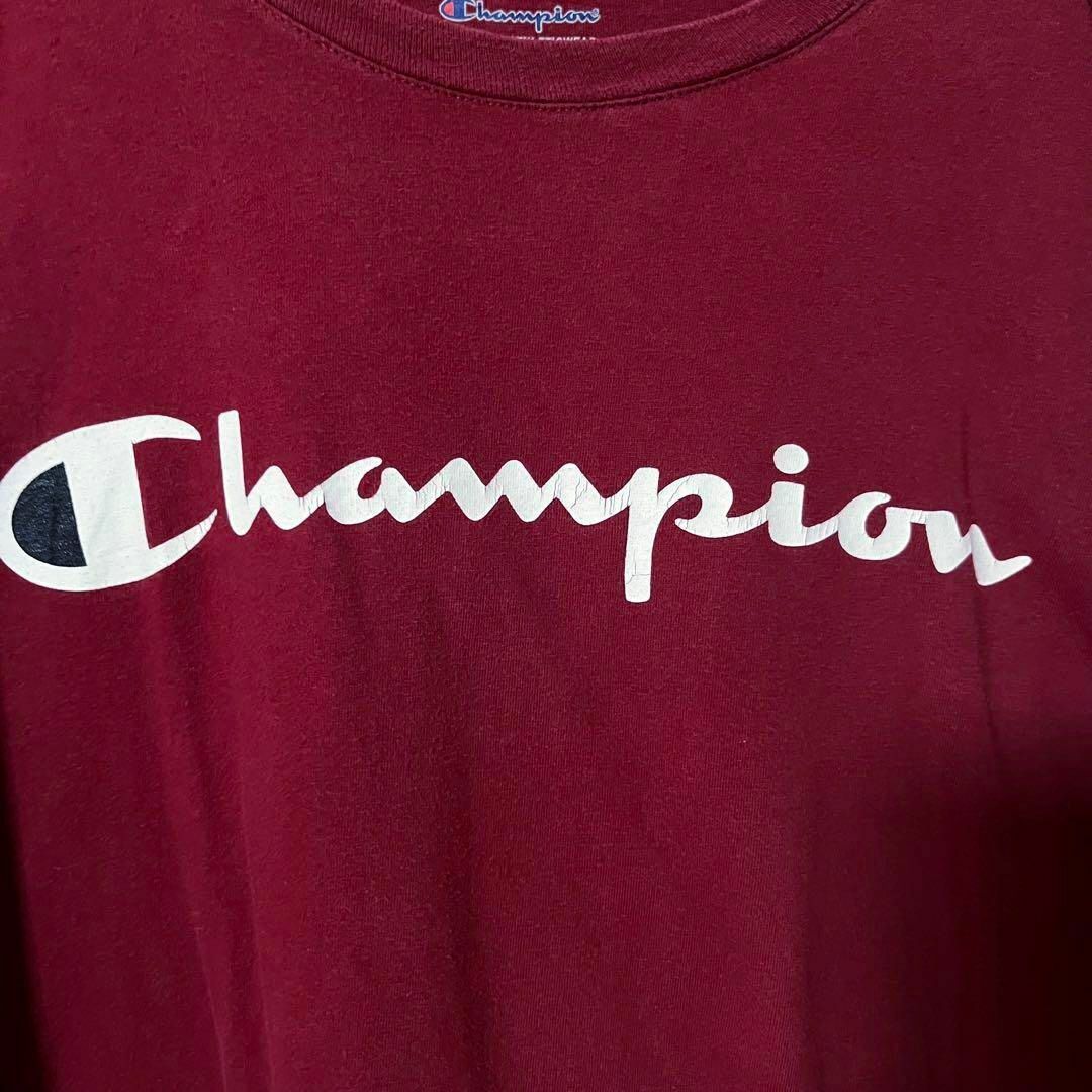 Champion(チャンピオン)のアメリカ古着　チャンピオン　長袖ビッグロゴプリントTシャツ　サイズXL ゆるだぼ メンズのトップス(Tシャツ/カットソー(半袖/袖なし))の商品写真