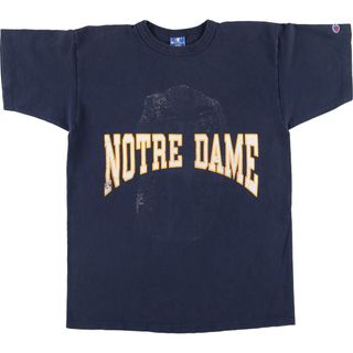 チャンピオン(Champion)の古着 90年代 チャンピオン Champion NOTRE DOME ノートルダム大学 カレッジTシャツ USA製 メンズL ヴィンテージ /eaa425355(Tシャツ/カットソー(半袖/袖なし))