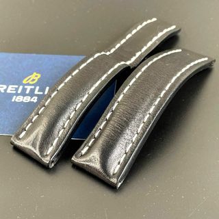 ブライトリング(BREITLING)のc504【ブライトリング】”美品”436X カーフレザー ベルト Dバックル 黒(レザーベルト)