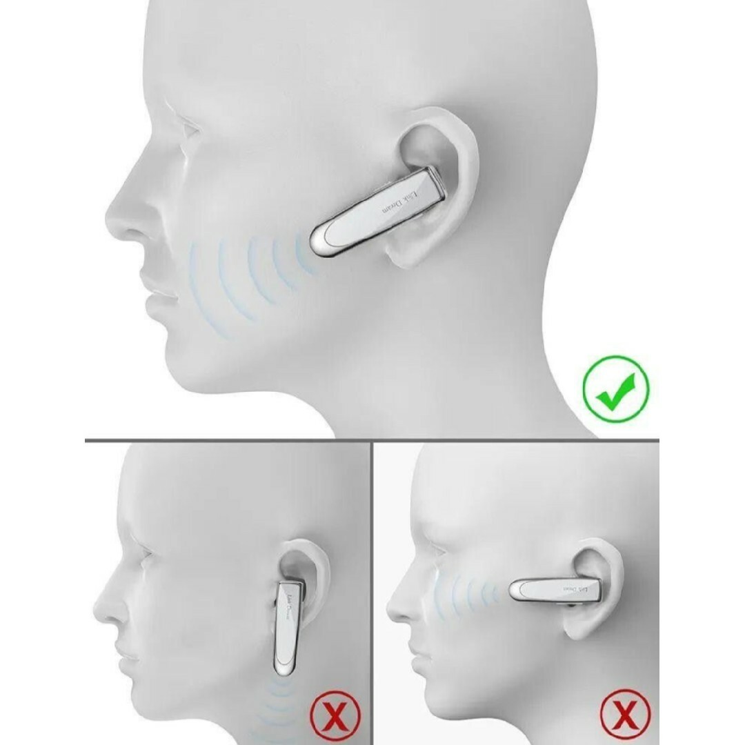 ✨1点限り✨Bluetooth ヘッドセット 片耳 イヤホン ワイヤレス マイク スマホ/家電/カメラのオーディオ機器(ヘッドフォン/イヤフォン)の商品写真