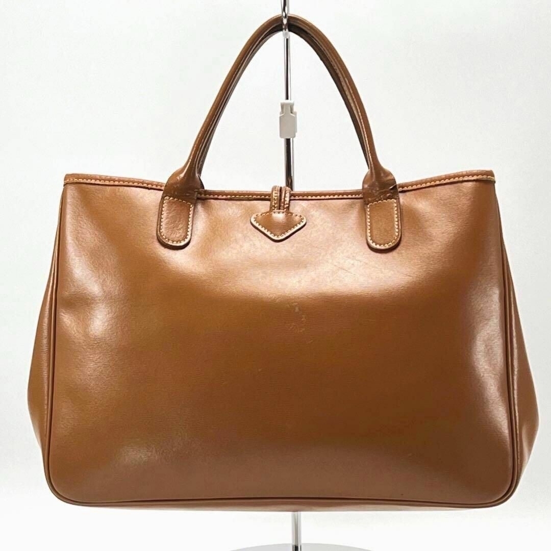 LONGCHAMP(ロンシャン)のロンシャン トートバッグ ハンドバッグ キャメル 無地 ブランド レディース レディースのバッグ(トートバッグ)の商品写真