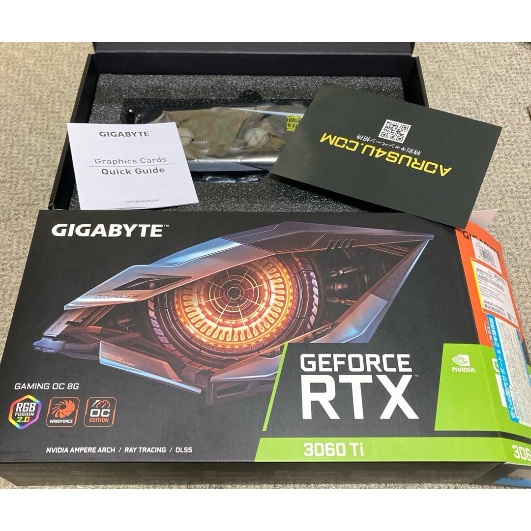 GIGABYTE(ギガバイト)のGIGABYTE GeForce RTX 3060 Ti GAMING OC8G スマホ/家電/カメラのPC/タブレット(PCパーツ)の商品写真