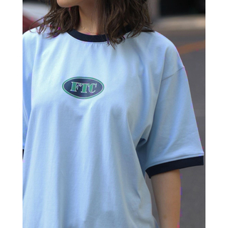 エフティーシー(FTC)のFTC OVAL LOGO RINGER TEE リンガー Tシャツ ブルー(Tシャツ/カットソー(半袖/袖なし))