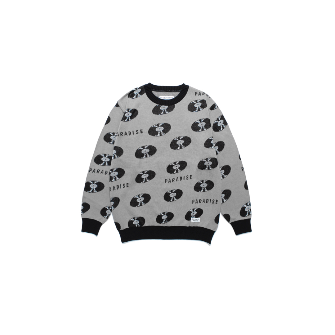 K18 ネックレスWACKOMARIA RECORDS JACQUARD KNIT SWEATER K18 ネックレスWACKOMARIA RECORDS JACQUARD KNIT SWEATER