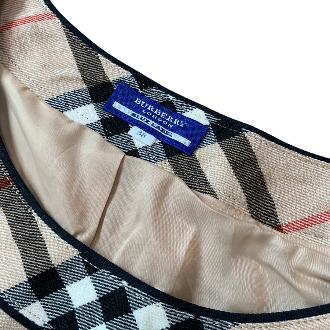 BURBERRY BLUE LABEL(バーバリーブルーレーベル)のバーバリー　ワンピース　ノバチェック　ウール　プリーツ レディースのスカート(ひざ丈スカート)の商品写真